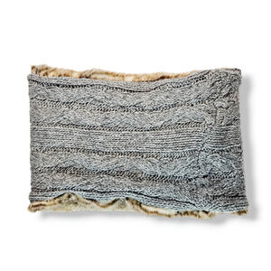 EUC VTG American Eagle Aerie Cable Knit Faux Fur Reversible Infinity Scarf